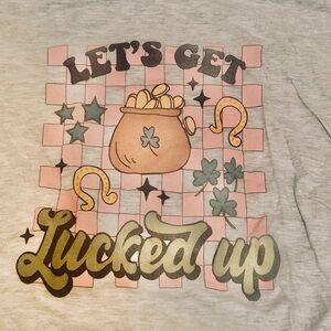 Pebby Forevee | Light Gray Short Sleeve Side-Slit Lucked Up Tee